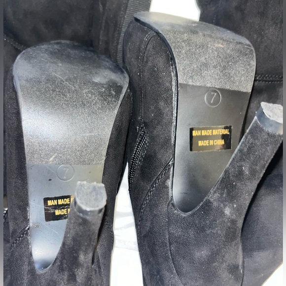 Black Knee High Boots - Picture 5 of 6